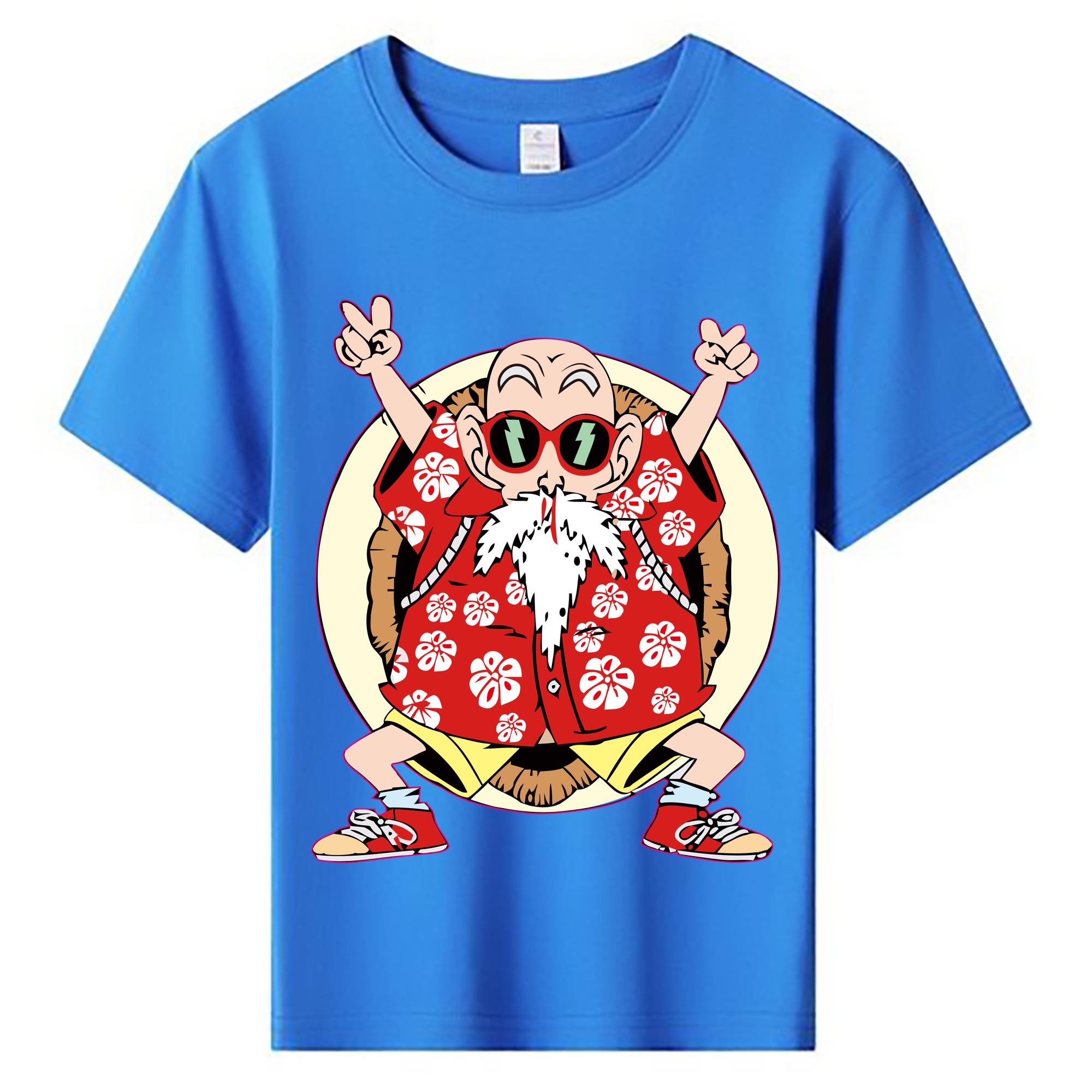 （画像用） ドラゴンボール 亀仙人（かめせんにん） DRAGON BALL Master Roshi Kame Sennin 綿100％キッズTシャツ（フロントプリント）